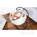 woondecoratie helder handgeblazen hangend glazen terrarium